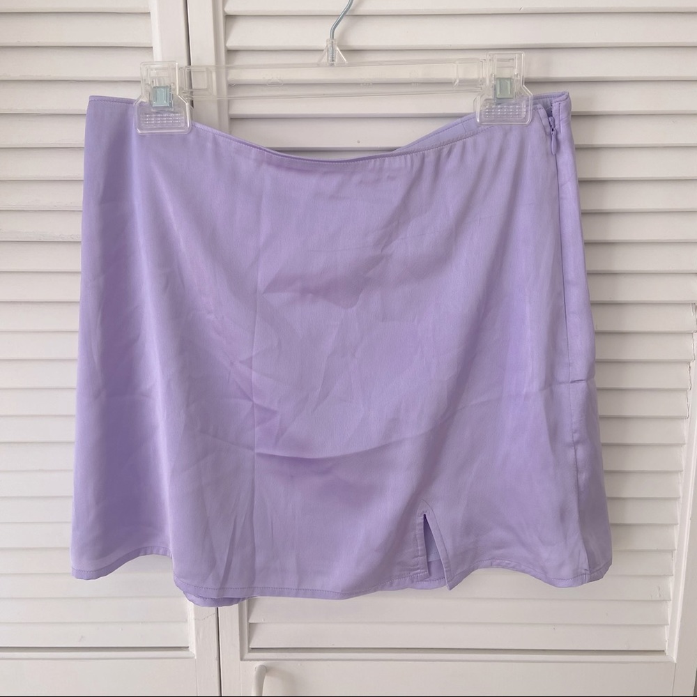 LAVENDAR SATIN SKIRT